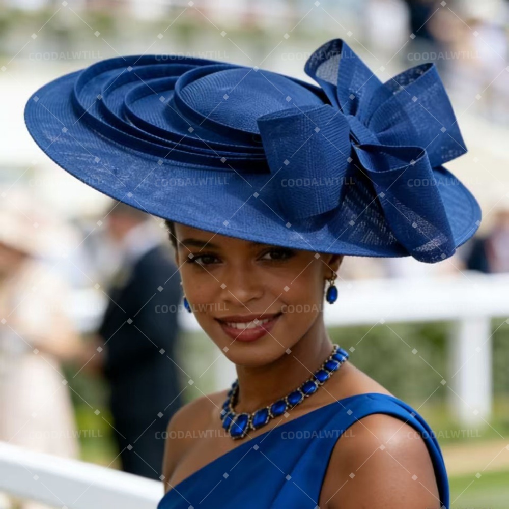 Women'S Fashion Kentucky Derby - قبعة فاشينيتور كبيرة بتصميم رويال أسكوت