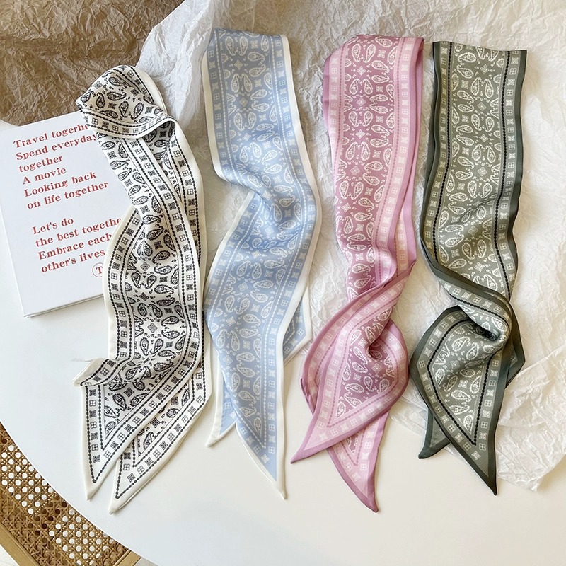 Women Fashion Necktie - مجموعة سلسلة الحرير وشاح من الساتان