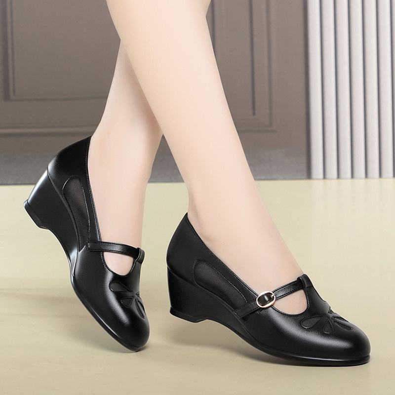 Women'S Fashion Shoes - أحذية نسائية صيفية بكعب ويدج شبكي
