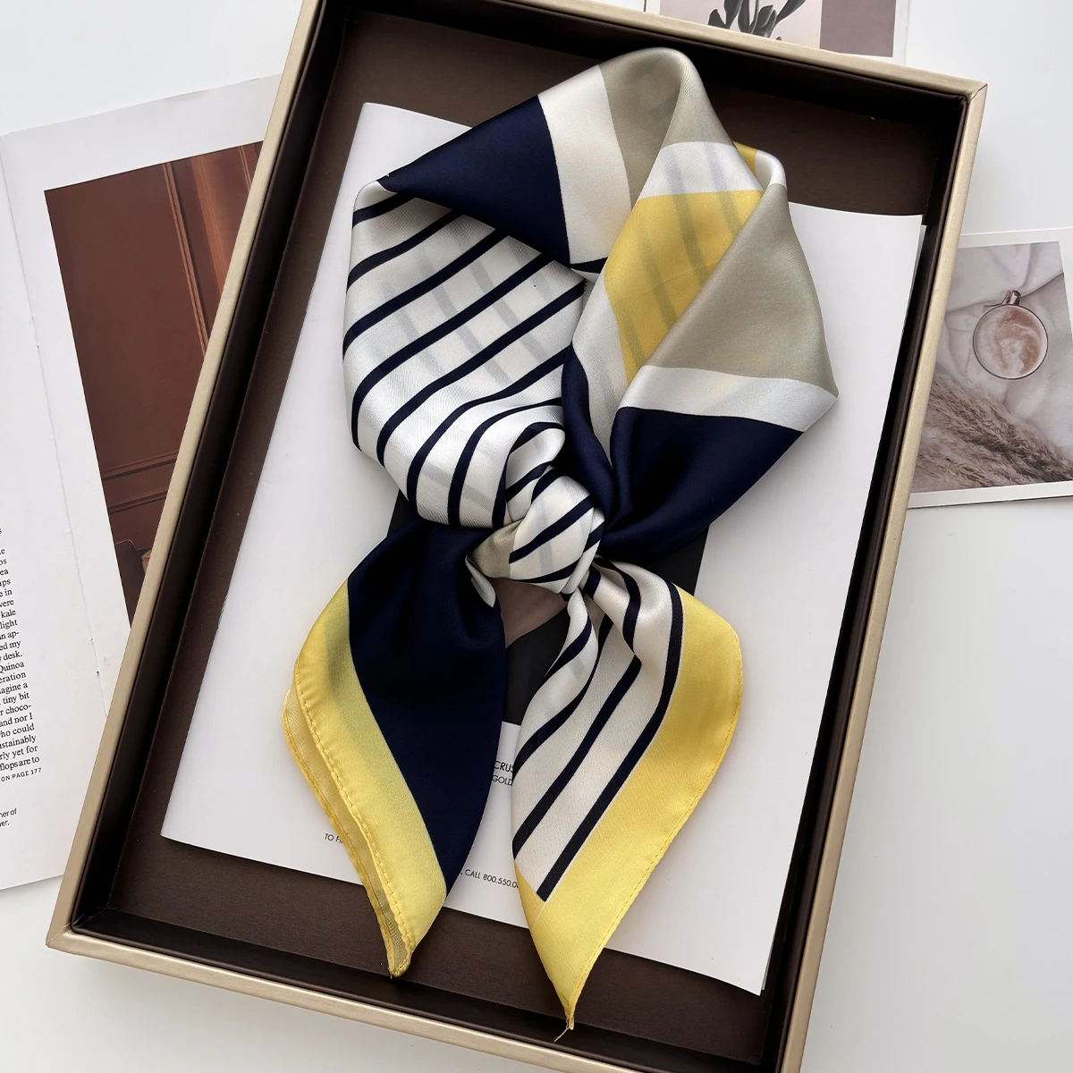 Women Fashion Necktie - 70 سنتيمتر المرأة لينة الساتان وشاح