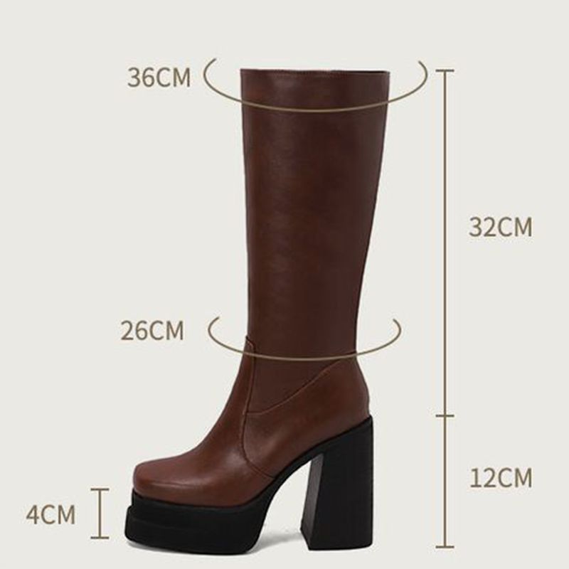 Women'S Fashion Knee High Boots - ORCHA LISA المرأة الركبة أحذية ركوب