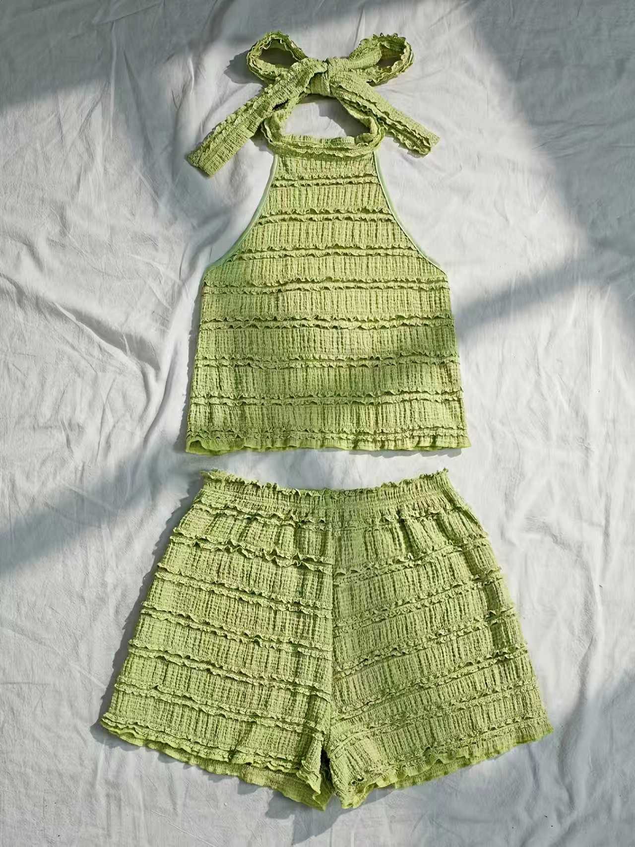 طقم صيفي نسائي بتصميم أوروبي و - مراجعة Lace Trim Cami وسعره