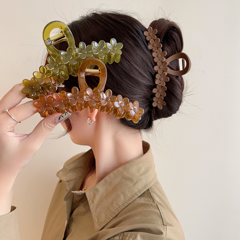 زهرة النساء مخلب شعر كليب مشبك - مراجعة Women'S Fashion Korea وسعره