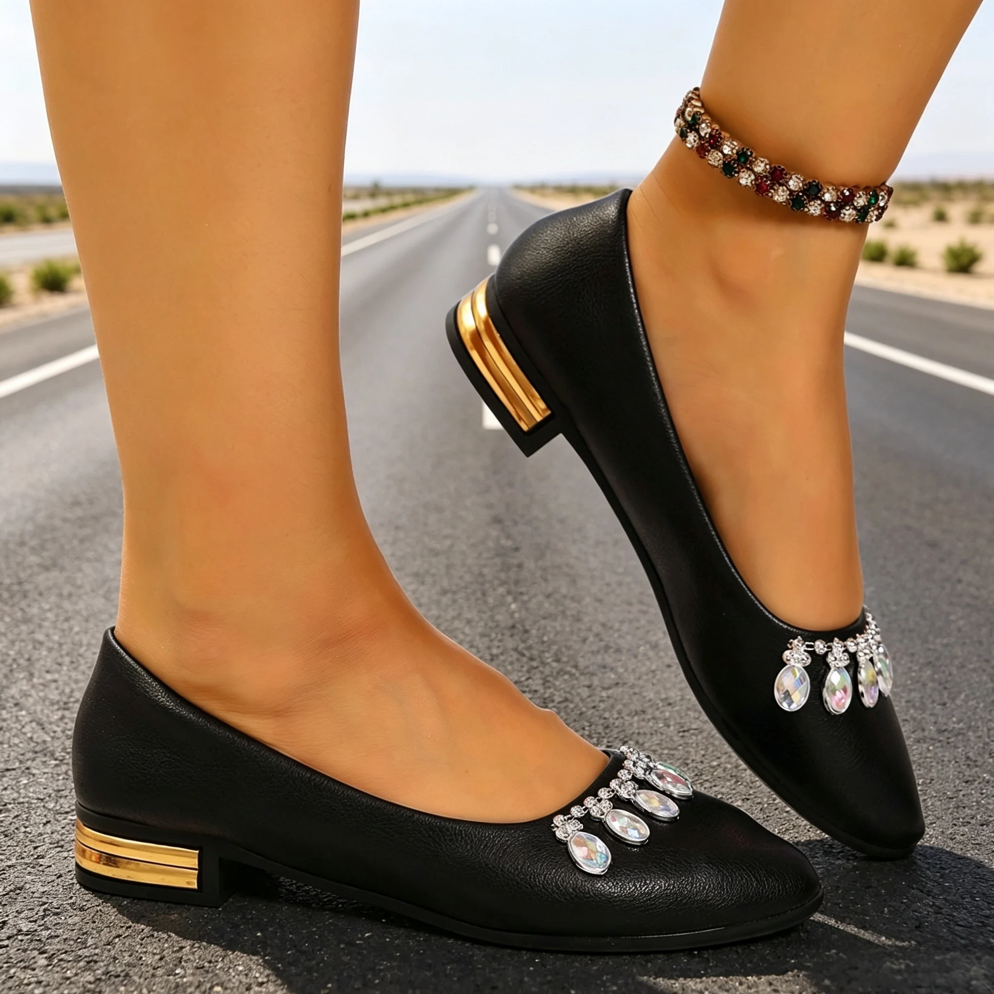 أحذية نسائية مسطحة ذات مقدمة م - مراجعة Women'S Fashion Shoes وسعره